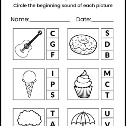 Circle The Begining Sound Download Worksheet