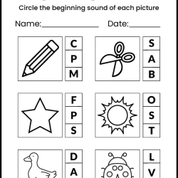 Circle The Begining Sound For Free Worksheet