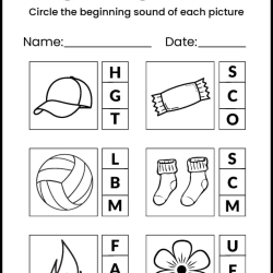 Circle The Begining Sound Pdf Free Worksheet
