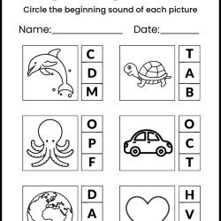 Circle The Begining Sound Printable Worksheet