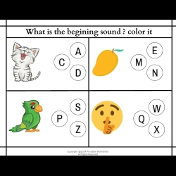 Color The Begining Sound Download Worksheet