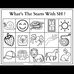 Color The Begining Sound For 3rd Grade Worksheet