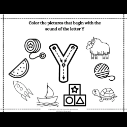 Color The Begining Sound Picture At Home Worksheet