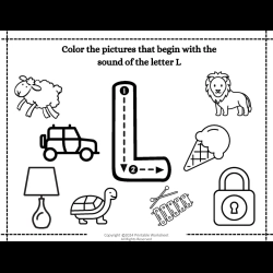 Color The Begining Sound Picture For 2nd Grade Worksheet