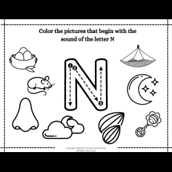 Color The Begining Sound Picture For 3rd Grade Worksheet