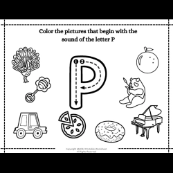 Color The Begining Sound Picture For 4th Grade Worksheet