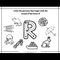 Color The Begining Sound Picture For 5th Grade Worksheet