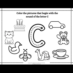 Color The Begining Sound Picture For Free Worksheet
