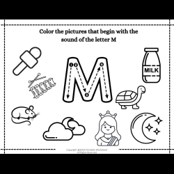 Color The Begining Sound Picture For Grade 2 Worksheet