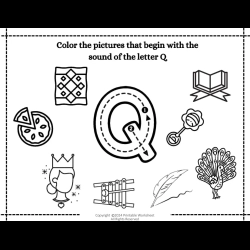 Color The Begining Sound Picture For Grade 4 Worksheet