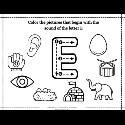 Color The Begining Sound Picture Free Download Worksheet