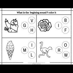 Color The Begining Sound Picture Free Printable Worksheet