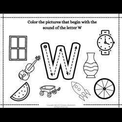 Color The Begining Sound Picture Fun Worksheet