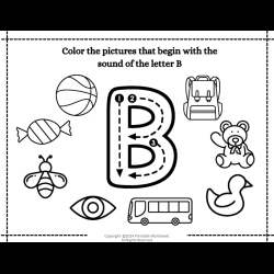 Color The Begining Sound Picture Printable Worksheet