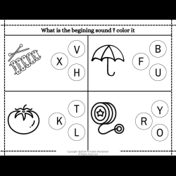Color The Begining Sound Picture Worksheet Free