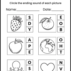 Circle The Ending Letter Printable Worksheet