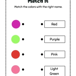 Color Match Worksheet Printables