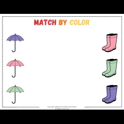 Color Matching Worksheet For 1st Grade