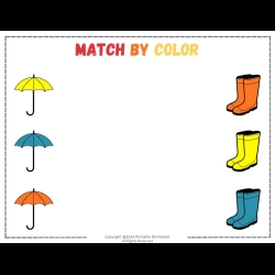 Color Matching Worksheet For Kindergarten