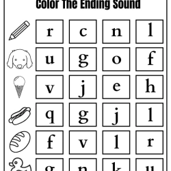 Color The Ending Letter Download Worksheet