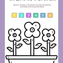 Color By Number 2nd Grade Worksheet