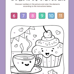 Color By Number 3rd Grade Worksheet