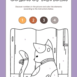 Color By Number For 2nd Grade Worksheet