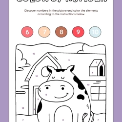 Color By Number For 5th Grade Worksheet