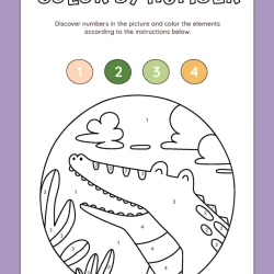 Color By Number For Free Worksheet