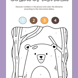 Color By Number For Grade 1 Worksheet