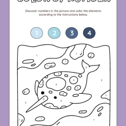 Color By Number For Grade 2 Worksheet