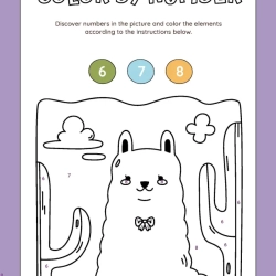 Color By Number For Grade 5 Worksheet