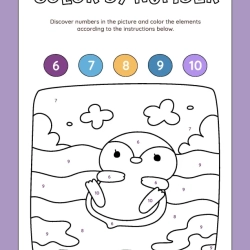 Color By Number Free Printable Worksheet