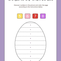 Color By Number Grade 3 Printable Worksheet