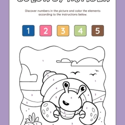 Color By Number Grade 4 Worksheet