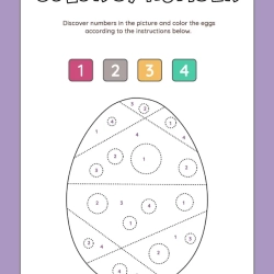 Color By Number Grade 5 Printable Worksheet