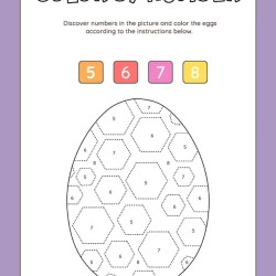 Color By Number Grade 6 Printable Worksheet
