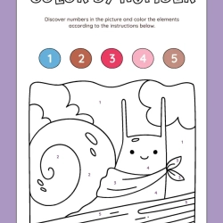 Color By Number Preschool Worksheet