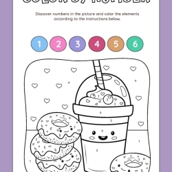 Color By Number Printable Worksheet