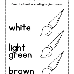Color Word Coloring Book Download Worksheet