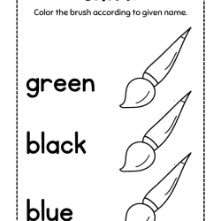 Color Word Coloring Book For Free Worksheet