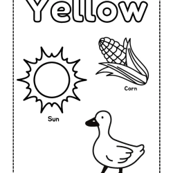 Color Word Coloring Printable Worksheet