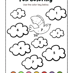 Coloring By Code For 1st Grade Worksheet