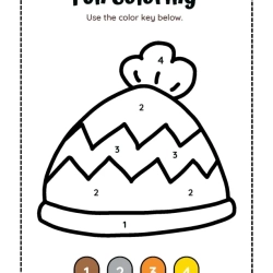 Coloring By Code For Kids Worksheet
