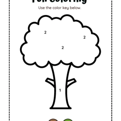Coloring By Code For Kindergarten Worksheet