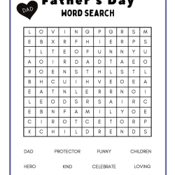 Father Day Worksheet Downloads