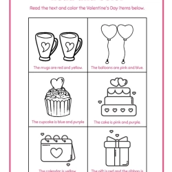 Valentines Day Worksheet For Grade 1