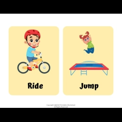 Actions Verbs Flashcards Download Worksheet