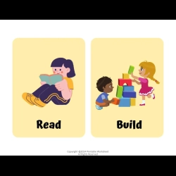 Actions Verbs Flashcards For Free Worksheet