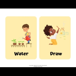 Actions Verbs Flashcards For Grade 1 Worksheet